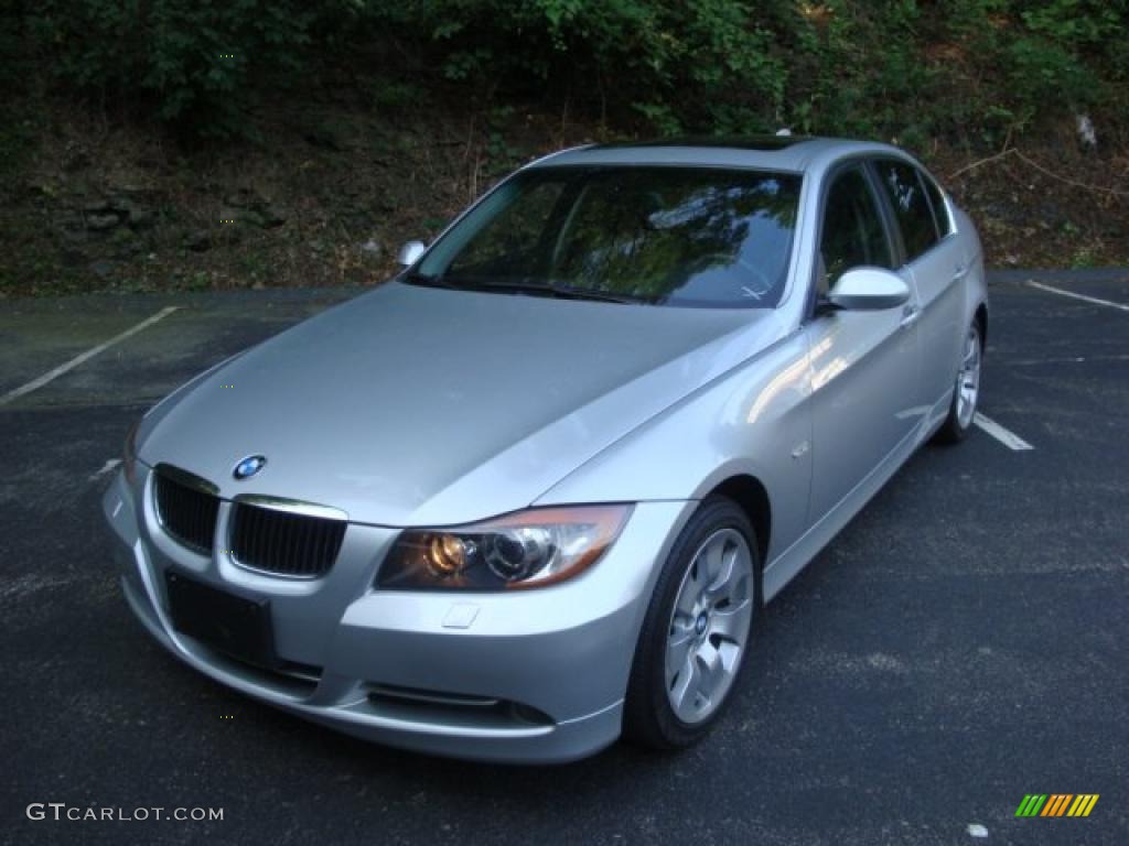 2007 3 Series 335xi Sedan - Titanium Silver Metallic / Black photo #11