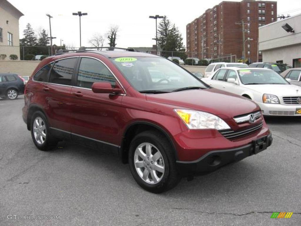 2007 CR-V EX-L 4WD - Tango Red Pearl / Gray photo #8