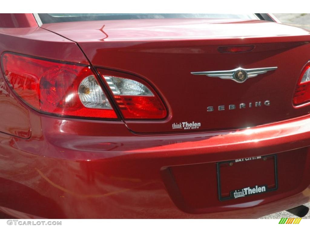 2008 Sebring LX Sedan - Inferno Red Crystal Pearl / Dark Slate Gray/Light Slate Gray photo #10