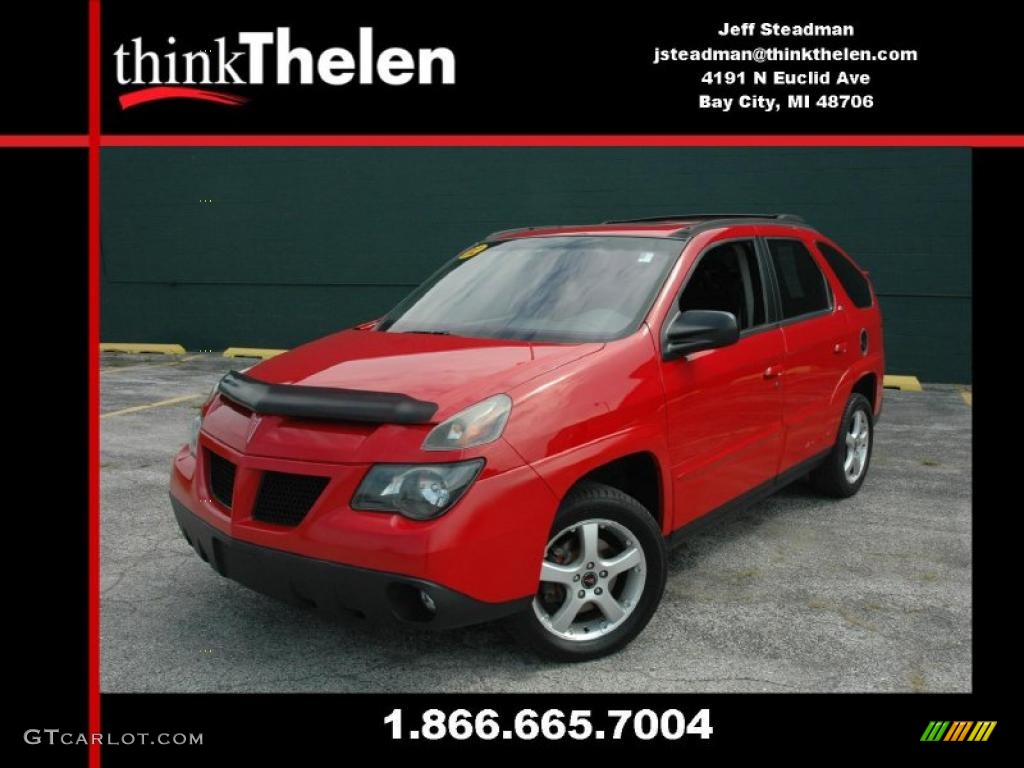 2002 Aztek AWD - Bright Red / Dark Gray photo #1