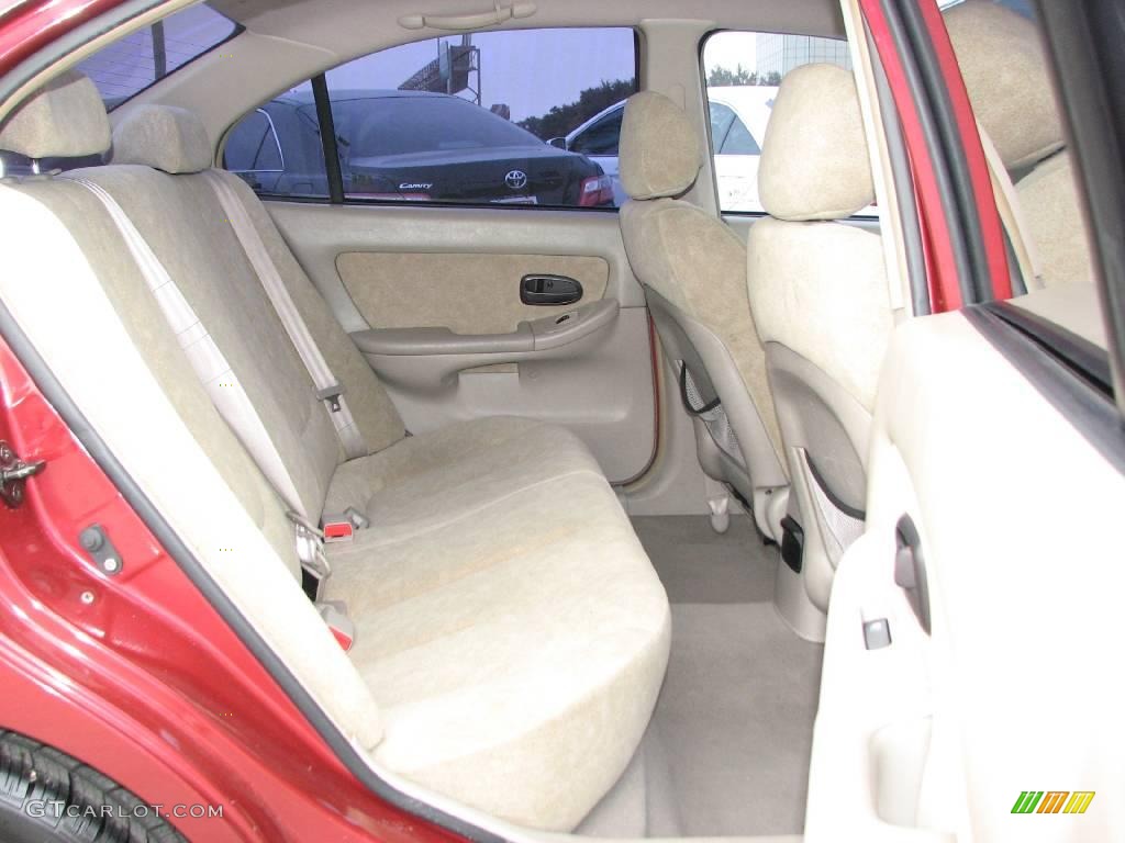2002 Elantra GLS Sedan - Chianti Red / Beige photo #11