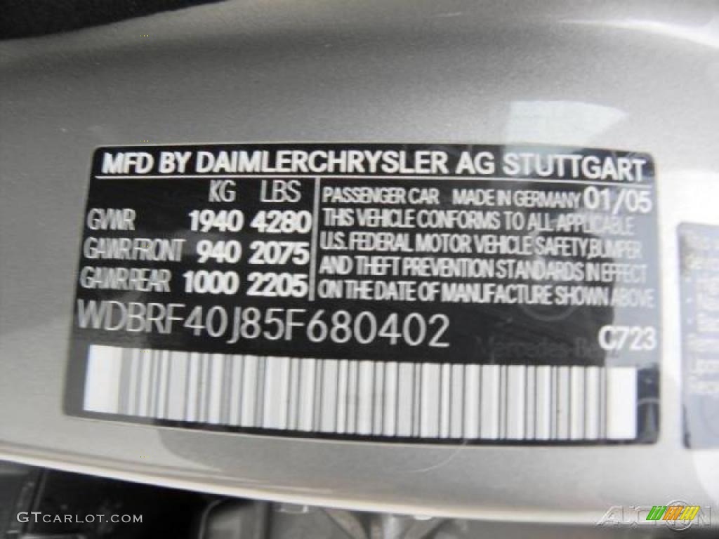 2005 C 230 Kompressor Sedan - Pewter Silver Metallic / Black photo #50