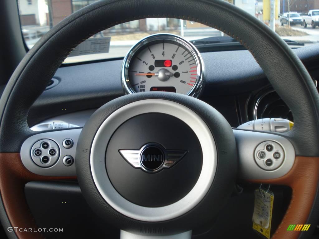 2008 Cooper S Convertible Sidewalk Edition - Sparkling Silver Metallic / Malt Brown English Leather photo #20