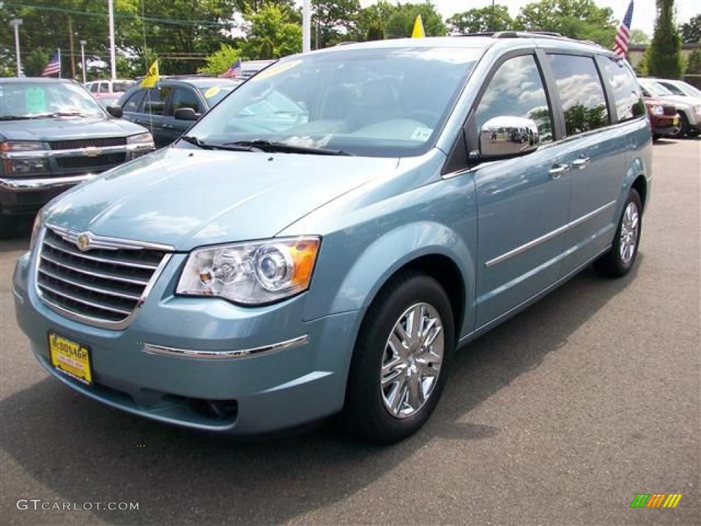2008 Town & Country Limited - Clearwater Blue Pearlcoat / Medium Slate Gray/Light Shale photo #2