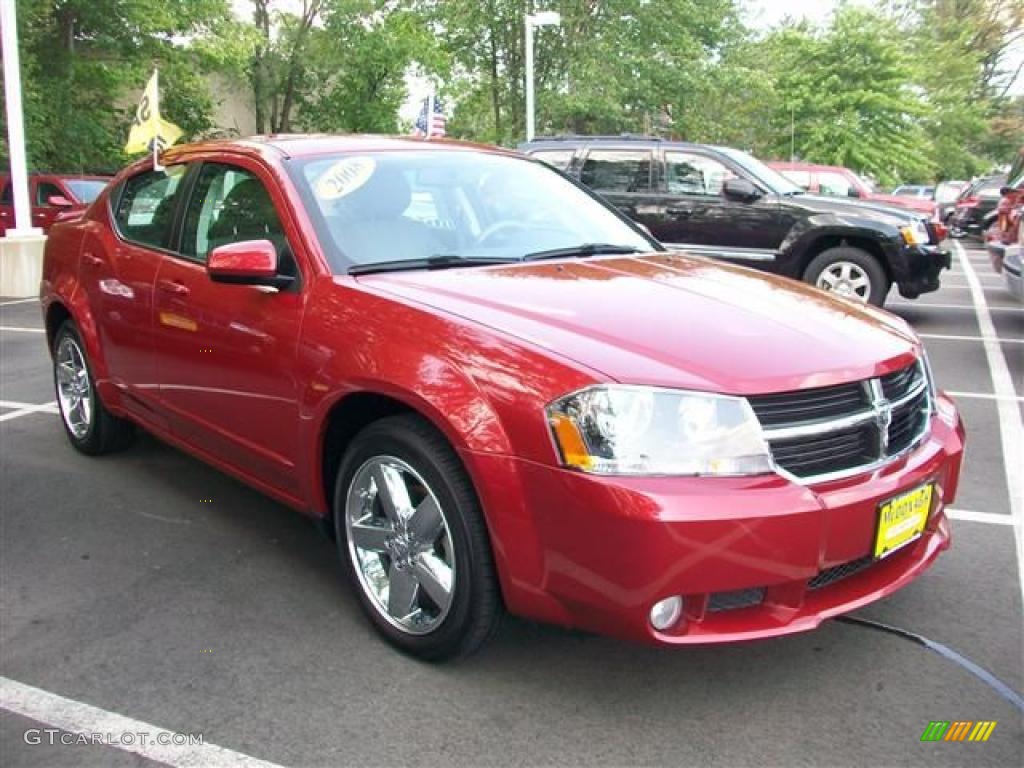 2008 Avenger R/T AWD - Inferno Red Crystal Pearl / Dark Slate Gray/Light Slate Gray photo #1