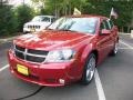 2008 Inferno Red Crystal Pearl Dodge Avenger R/T AWD  photo #3