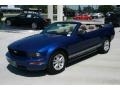 2008 Vista Blue Metallic Ford Mustang V6 Deluxe Convertible  photo #16