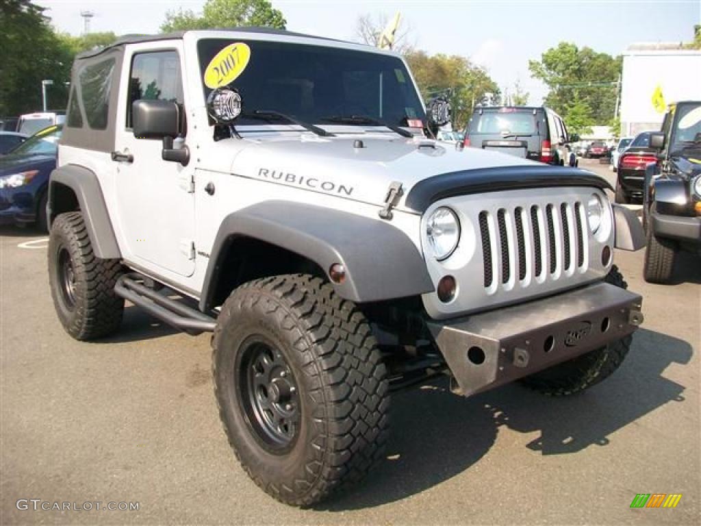 2007 Wrangler Rubicon 4x4 - Bright Silver Metallic / Dark Slate Gray/Medium Slate Gray photo #1