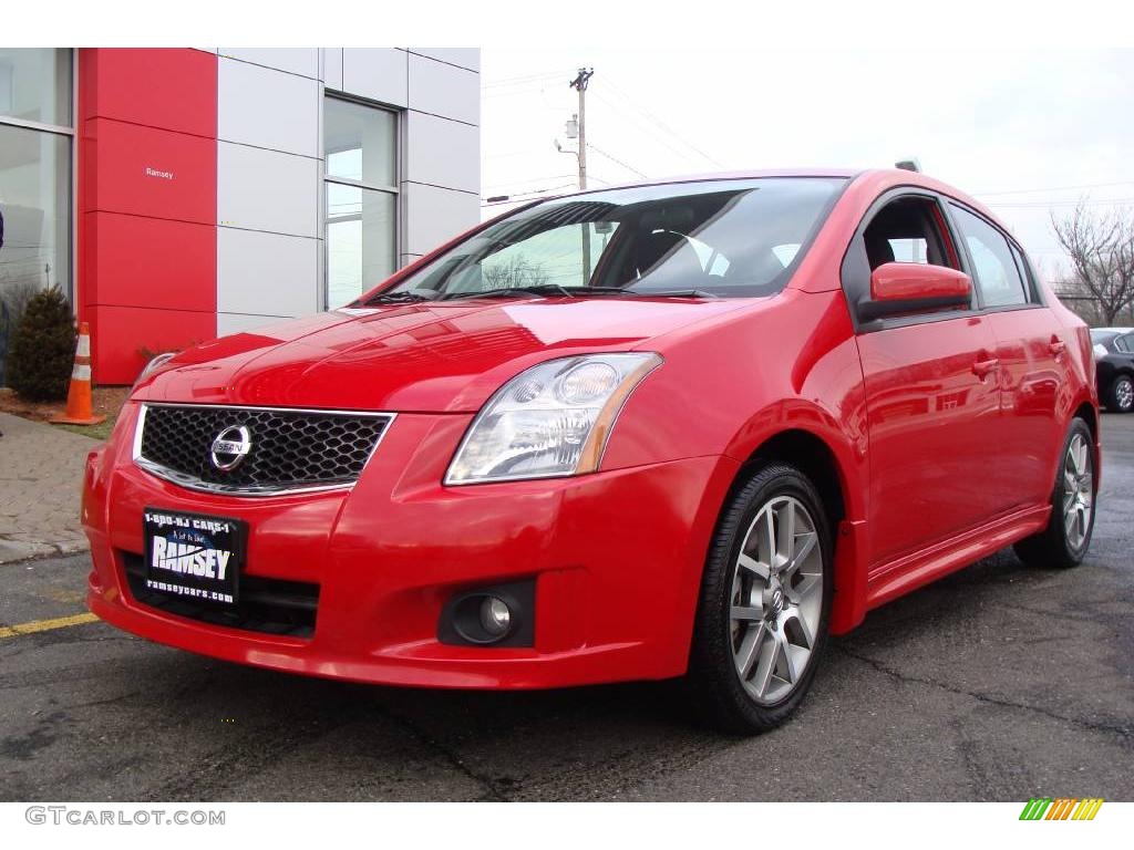 2008 Sentra SE-R Spec V - Red Alert / SE-R Charcoal photo #1