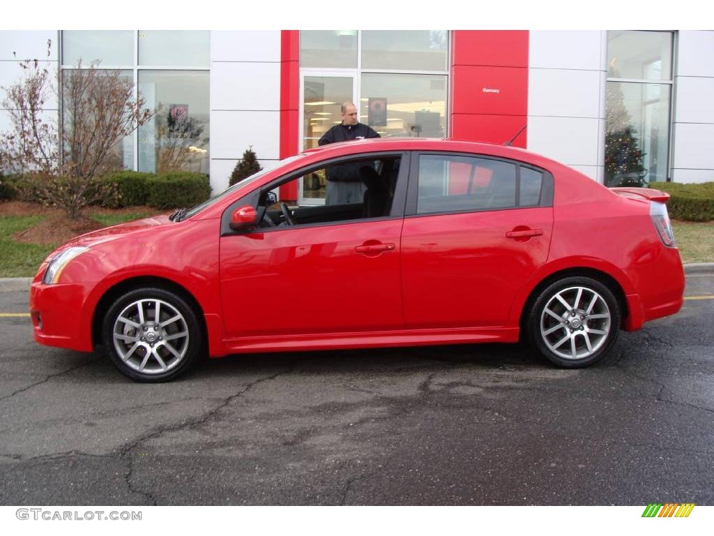 2008 Sentra SE-R Spec V - Red Alert / SE-R Charcoal photo #2
