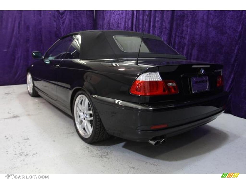 2004 3 Series 330i Convertible - Black Sapphire Metallic / Black photo #5