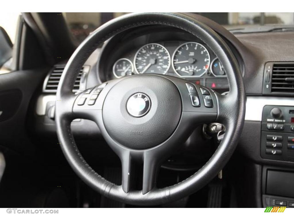 2004 3 Series 330i Convertible - Black Sapphire Metallic / Black photo #13