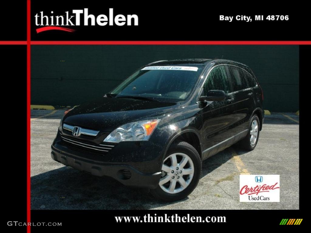 2008 CR-V EX 4WD - Nighthawk Black Pearl / Black photo #1