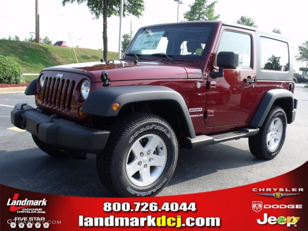 2010 Wrangler Sport 4x4 - Red Rock Crystal Pearl / Dark Slate Gray/Medium Slate Gray photo #1