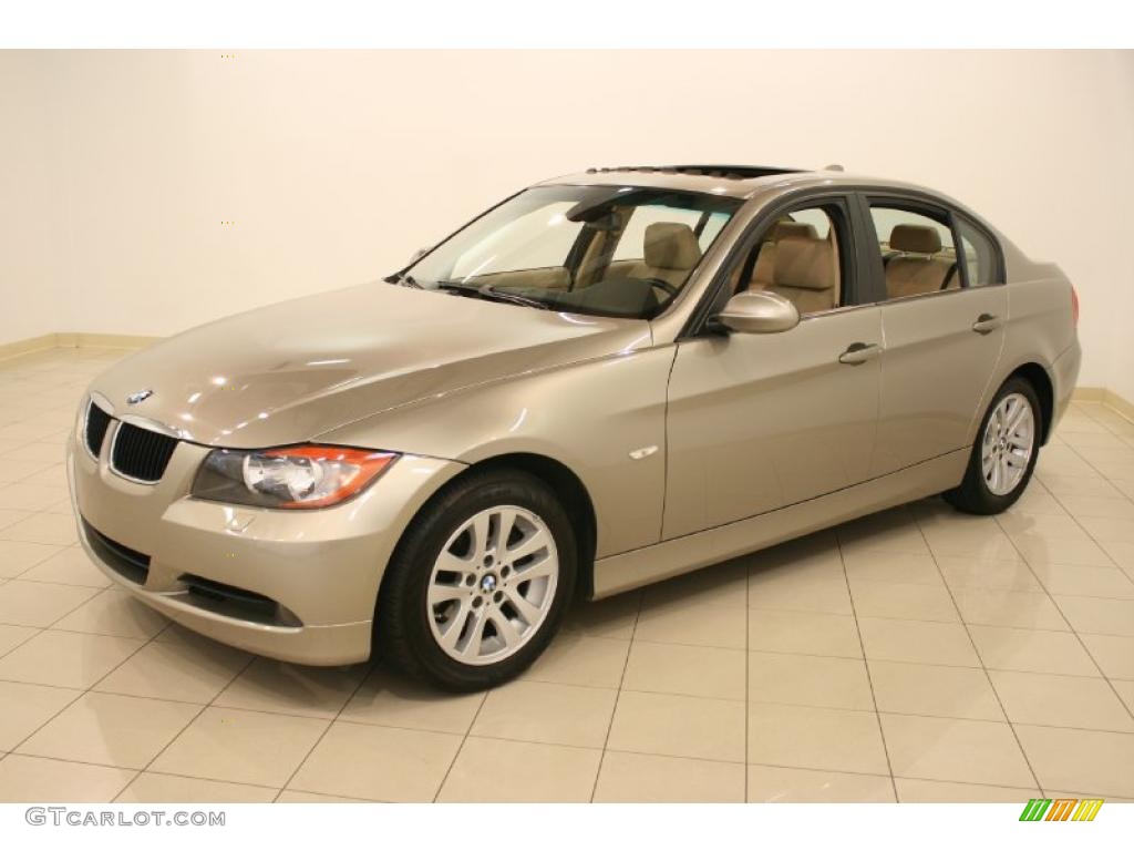 2007 3 Series 328xi Sedan - Platinum Bronze Metallic / Beige Dakota Leather photo #3