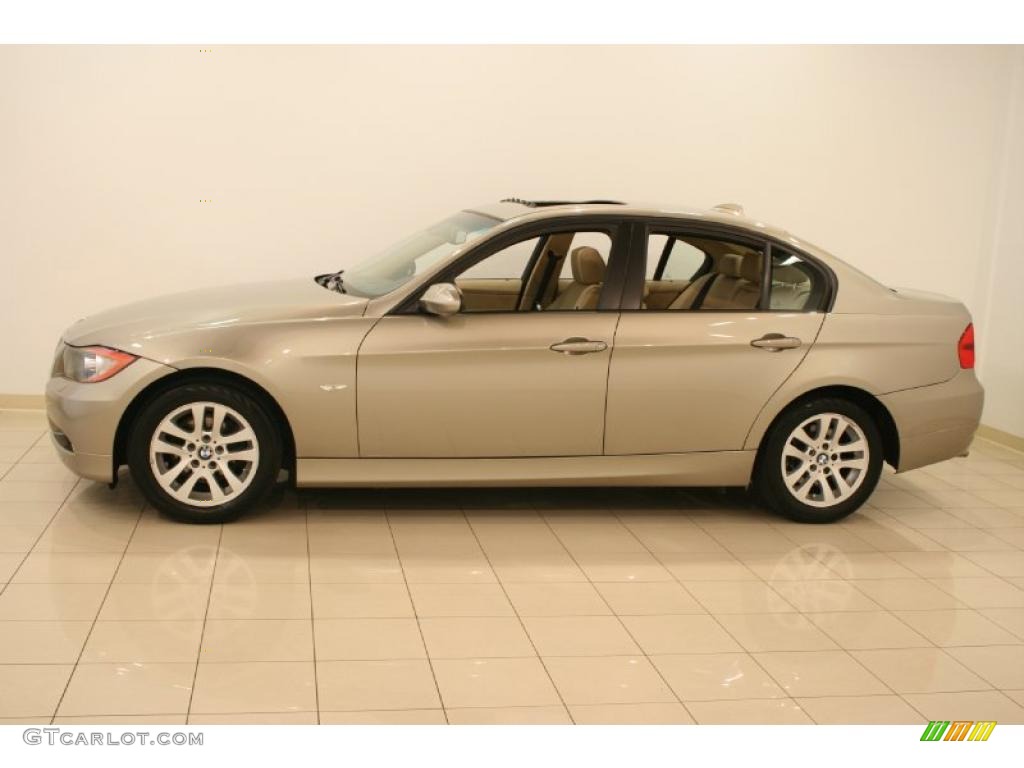 2007 3 Series 328xi Sedan - Platinum Bronze Metallic / Beige Dakota Leather photo #4