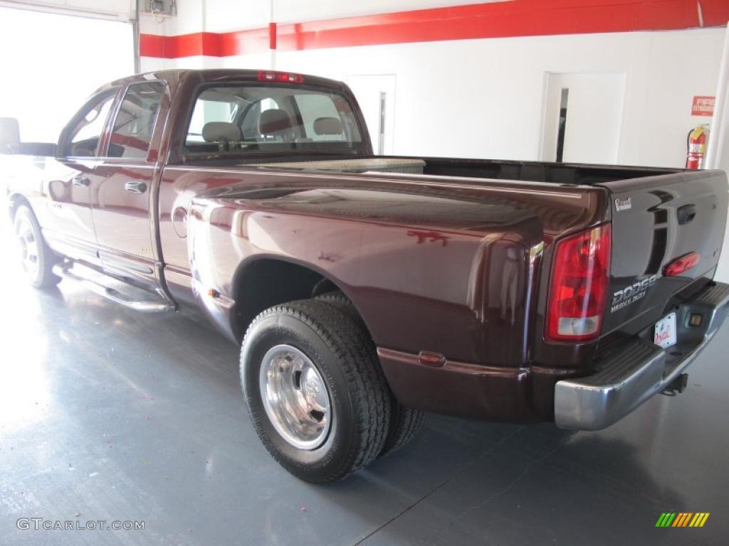 2004 Ram 3500 SLT Quad Cab Dually - Deep Molten Red Metallic / Taupe photo #4