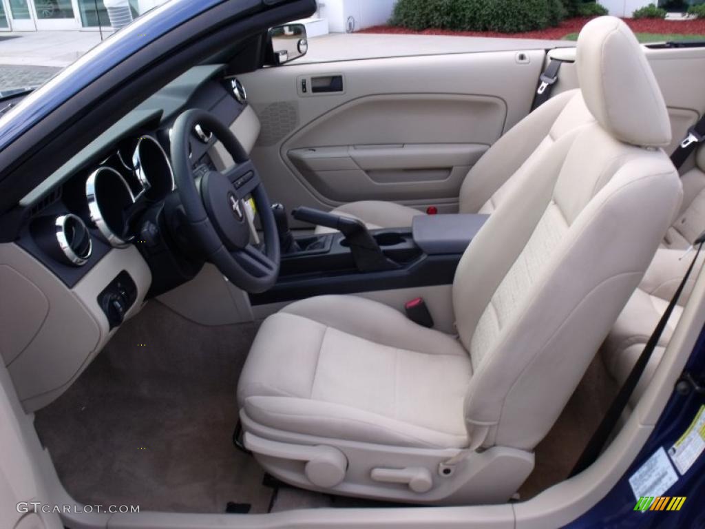 2007 Mustang V6 Deluxe Convertible - Vista Blue Metallic / Medium Parchment photo #10