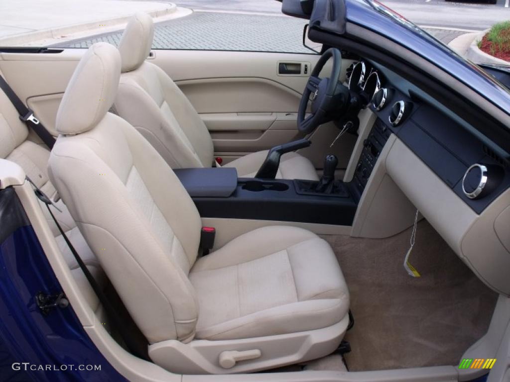 2007 Mustang V6 Deluxe Convertible - Vista Blue Metallic / Medium Parchment photo #12