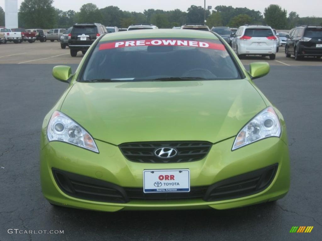 2010 Genesis Coupe 2.0T - Lime Rock Green / Black photo #2