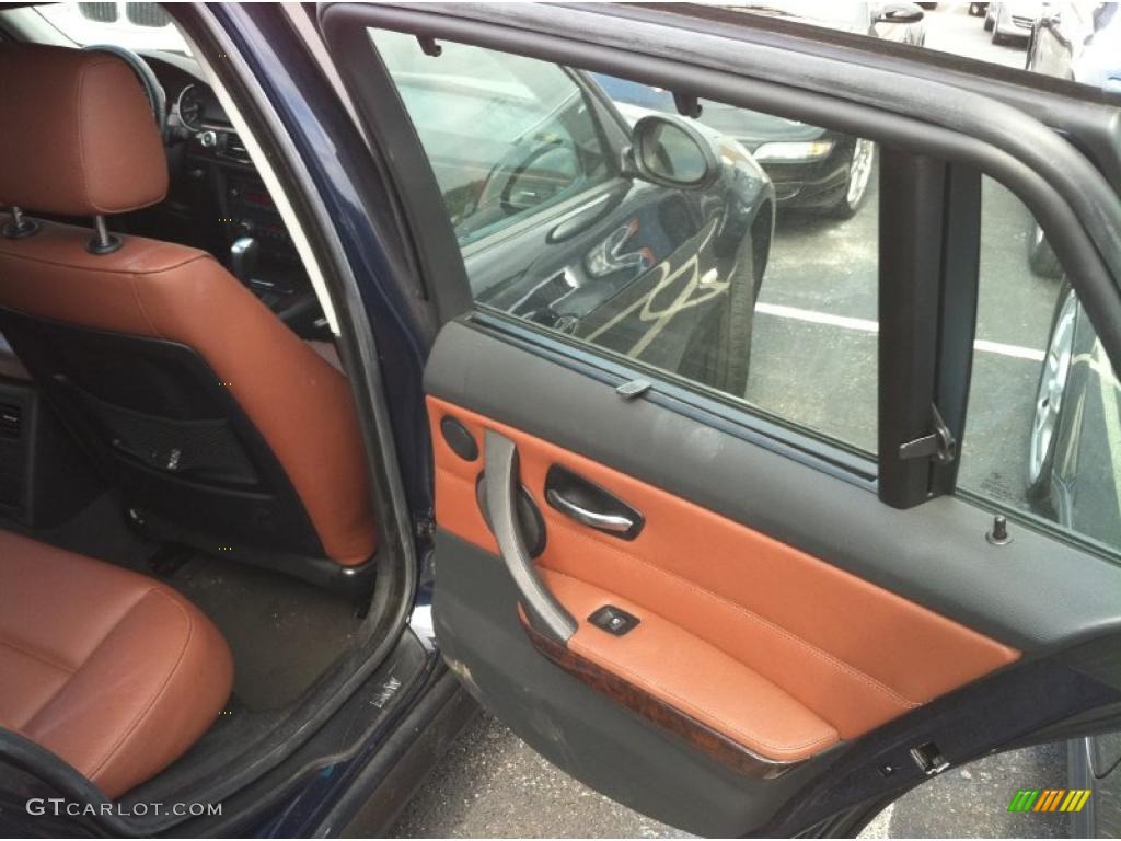 2007 3 Series 328xi Wagon - Monaco Blue Metallic / Saddle Brown/Black photo #33