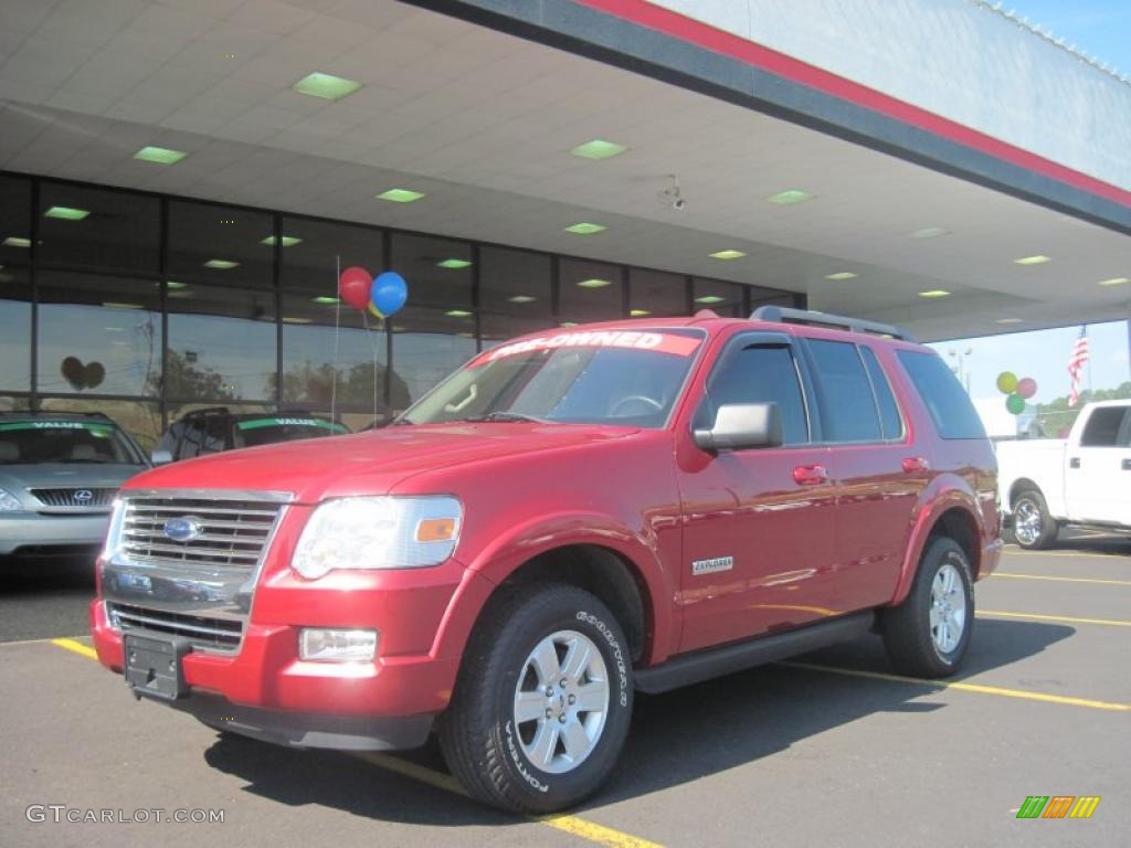 2008 Explorer XLT - Redfire Metallic / Black/Stone photo #1