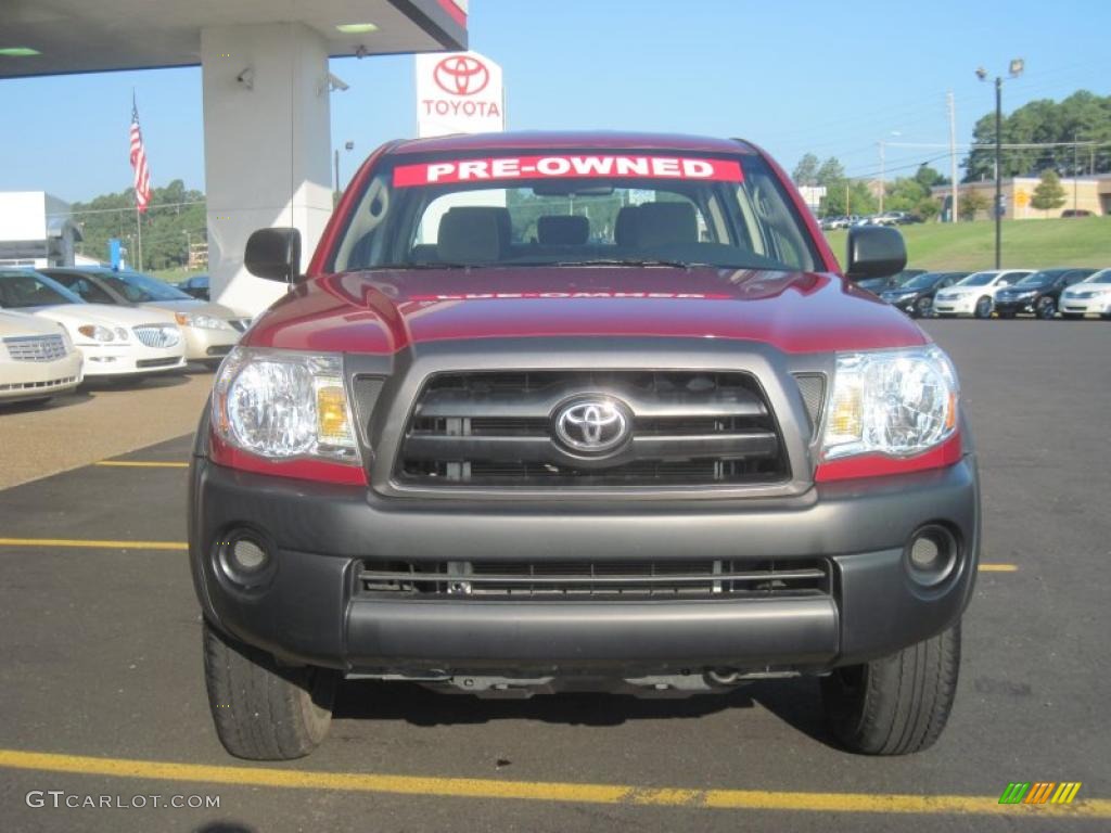 2007 Tacoma V6 PreRunner Double Cab - Impulse Red Pearl / Taupe photo #7