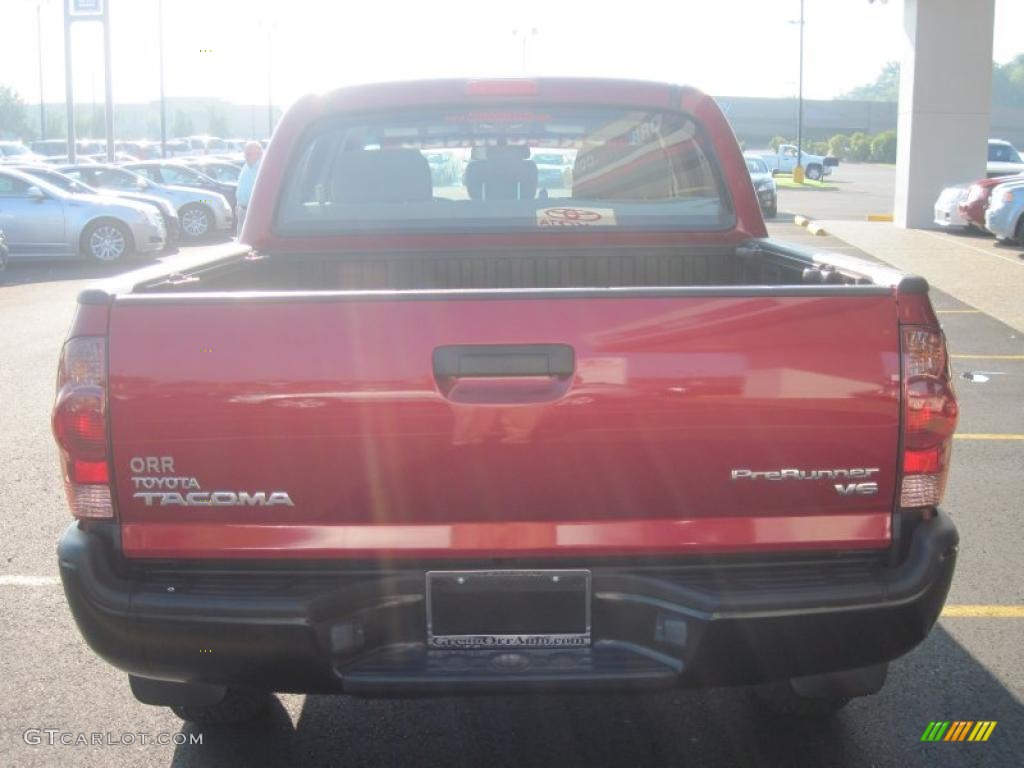 2007 Tacoma V6 PreRunner Double Cab - Impulse Red Pearl / Taupe photo #8