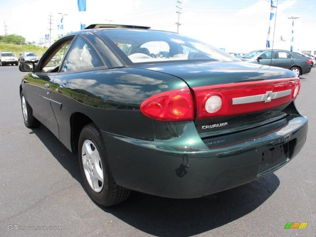 2003 Cavalier Coupe - Dark Green Metallic / Graphite Gray photo #2