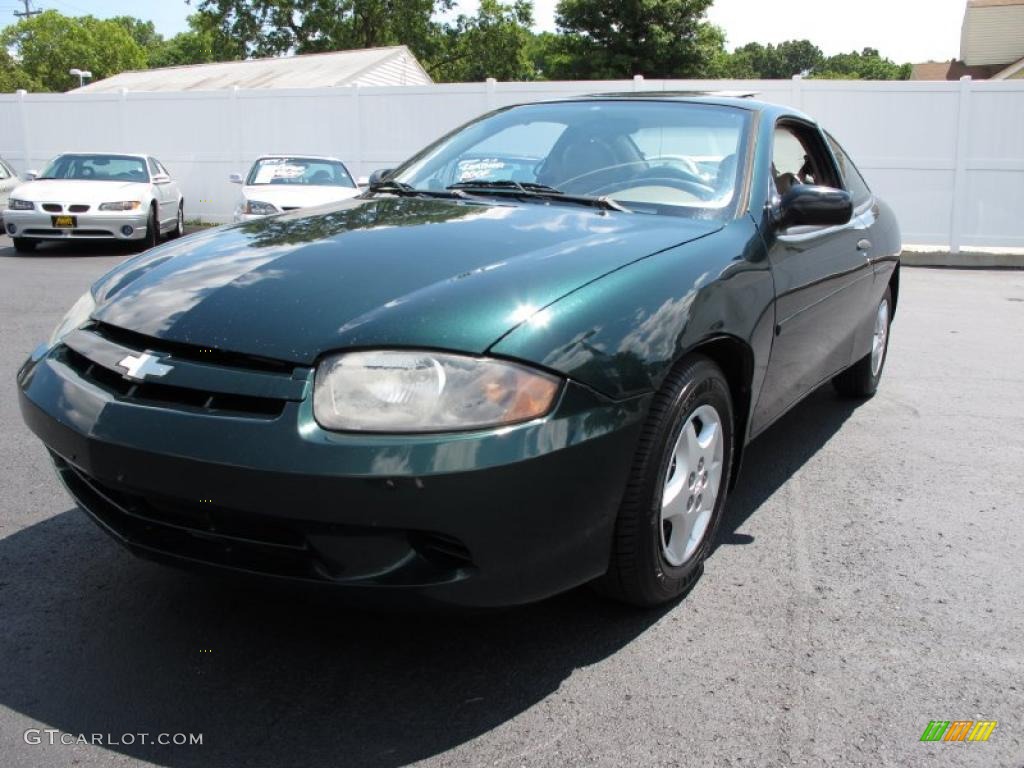 2003 Cavalier Coupe - Dark Green Metallic / Graphite Gray photo #3