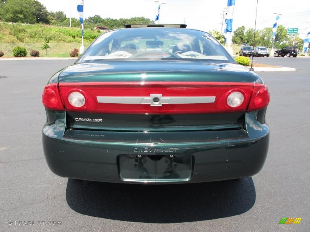 2003 Cavalier Coupe - Dark Green Metallic / Graphite Gray photo #8