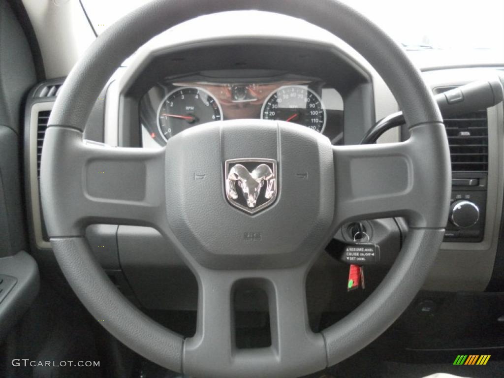 2011 Ram 1500 ST Quad Cab 4x4 - Bright White / Dark Slate Gray/Medium Graystone photo #10