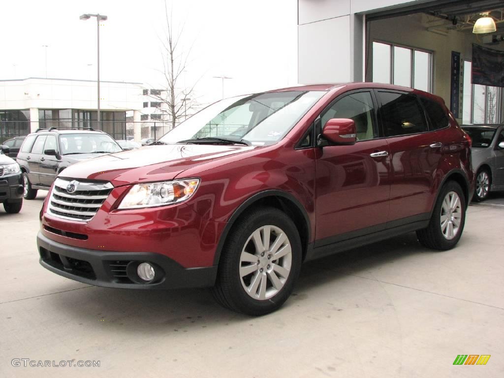 2009 Tribeca Special Edition 5 Passenger - Ruby Red Pearl / Desert Beige photo #4