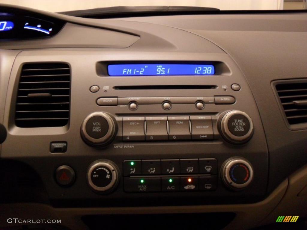 2010 Civic LX Sedan - Urban Titanium Metallic / Beige photo #12