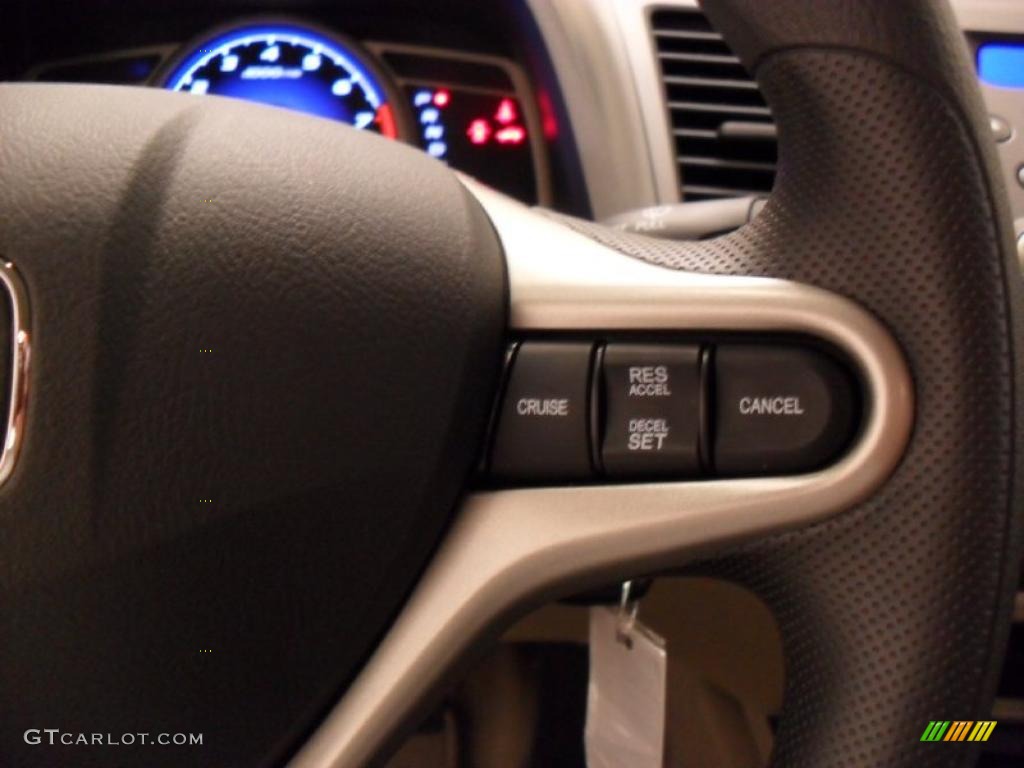 2010 Civic LX Sedan - Urban Titanium Metallic / Beige photo #13