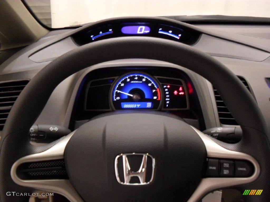 2010 Civic LX Sedan - Urban Titanium Metallic / Beige photo #14