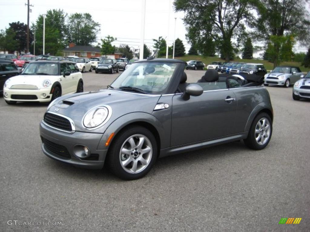 2010 Cooper S Convertible - Dark Silver Metallic / Grey/Carbon Black photo #1