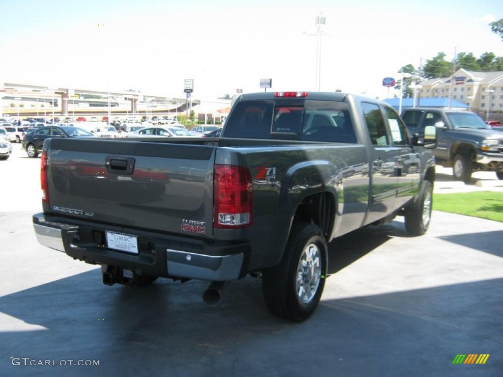 2011 Sierra 3500HD SLT Crew Cab 4x4 - Gray Green Metallic / Dark Titanium/Light Titanium photo #5
