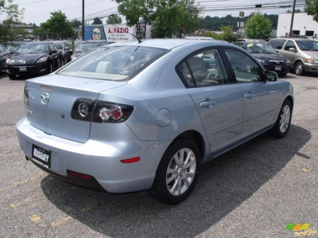 2007 MAZDA3 i Sport Sedan - Ice Blue Metallic / Beige photo #5