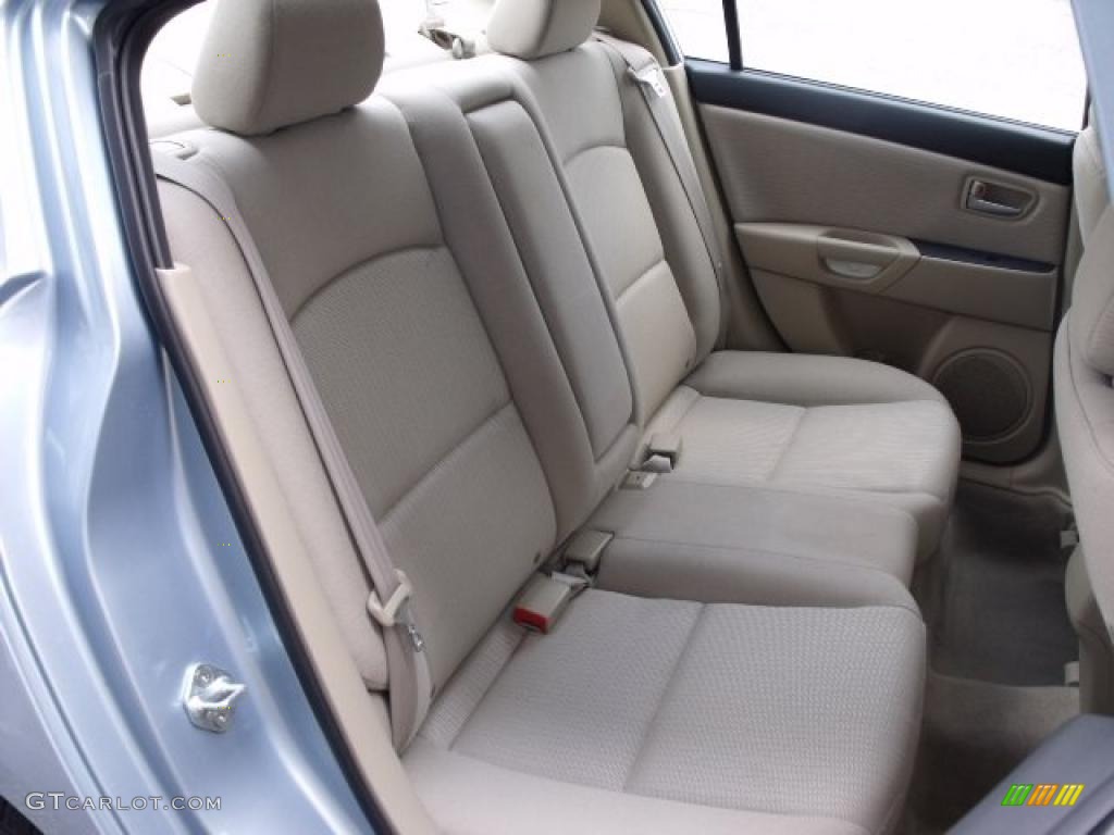 2007 MAZDA3 i Sport Sedan - Ice Blue Metallic / Beige photo #13