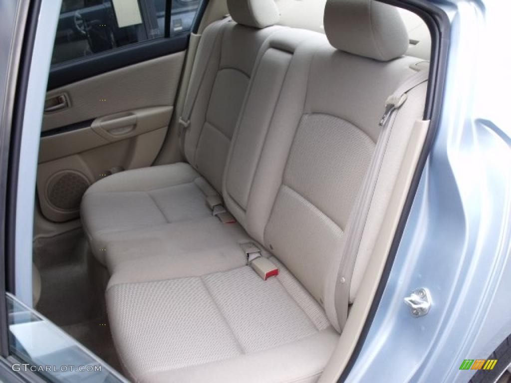 2007 MAZDA3 i Sport Sedan - Ice Blue Metallic / Beige photo #16