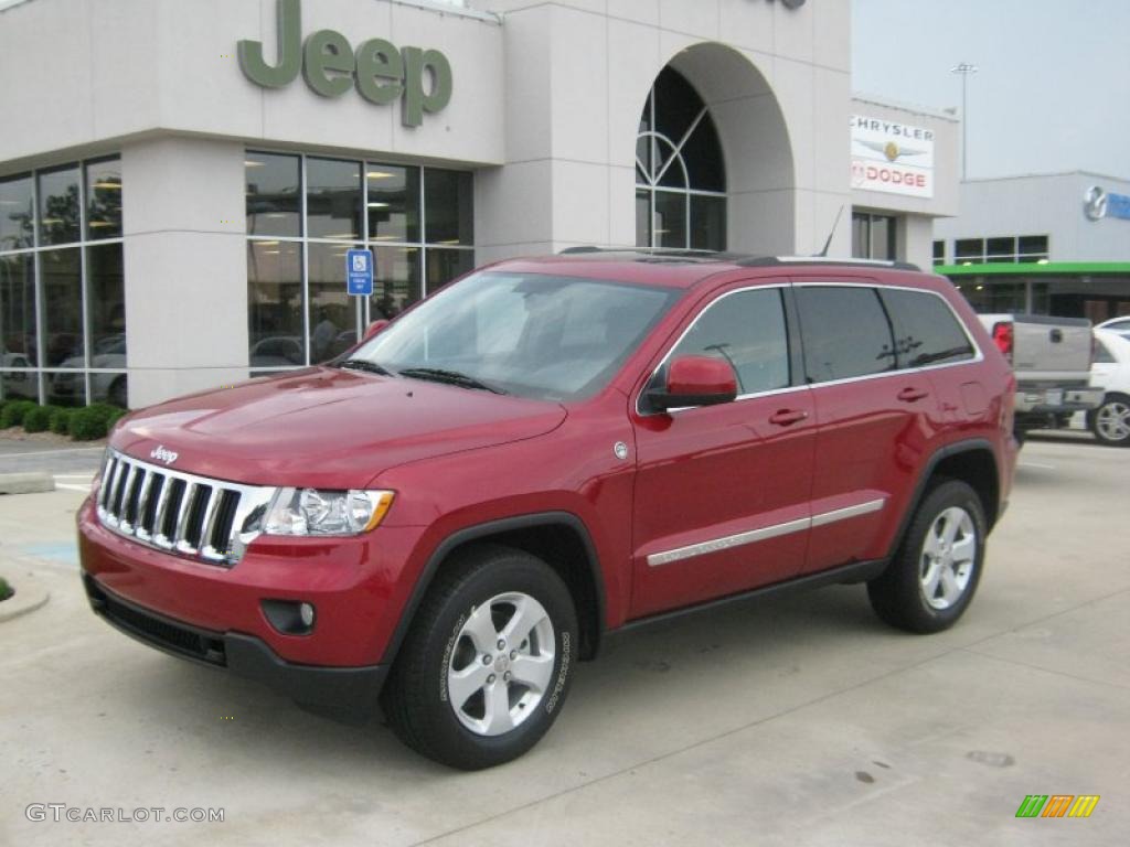 2011 Grand Cherokee Laredo X Package 4x4 - Inferno Red Crystal Pearl / Black photo #1