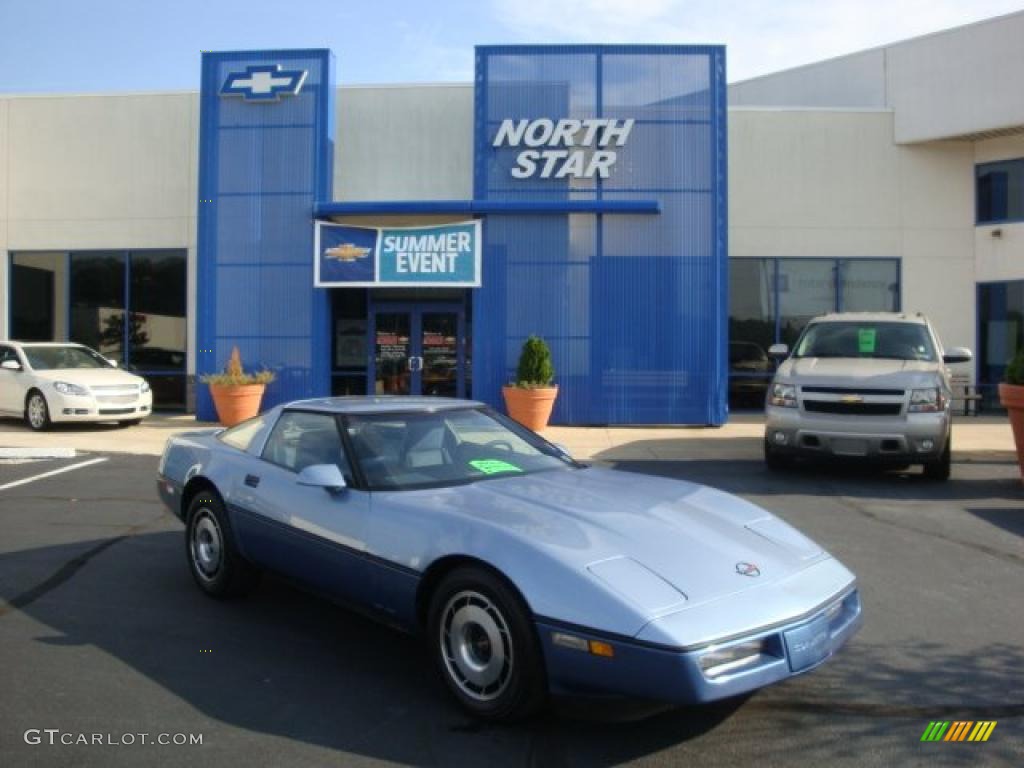 1985 Corvette Coupe - Light Blue Metallic / Medium Blue photo #1