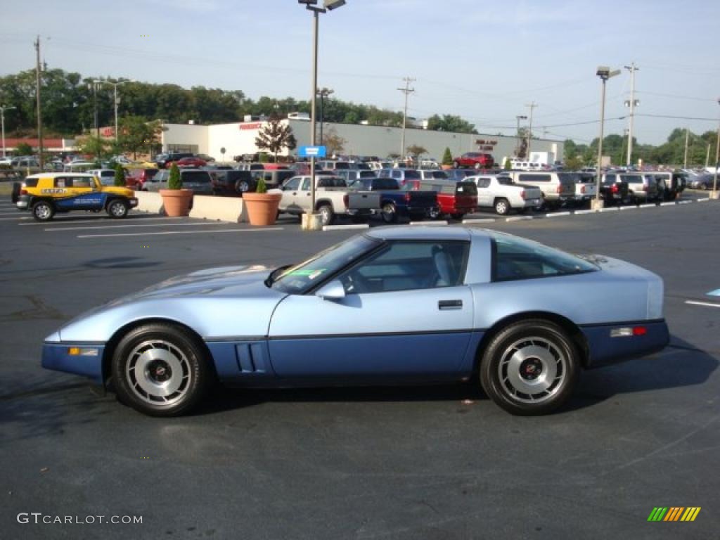 1985 Corvette Coupe - Light Blue Metallic / Medium Blue photo #6