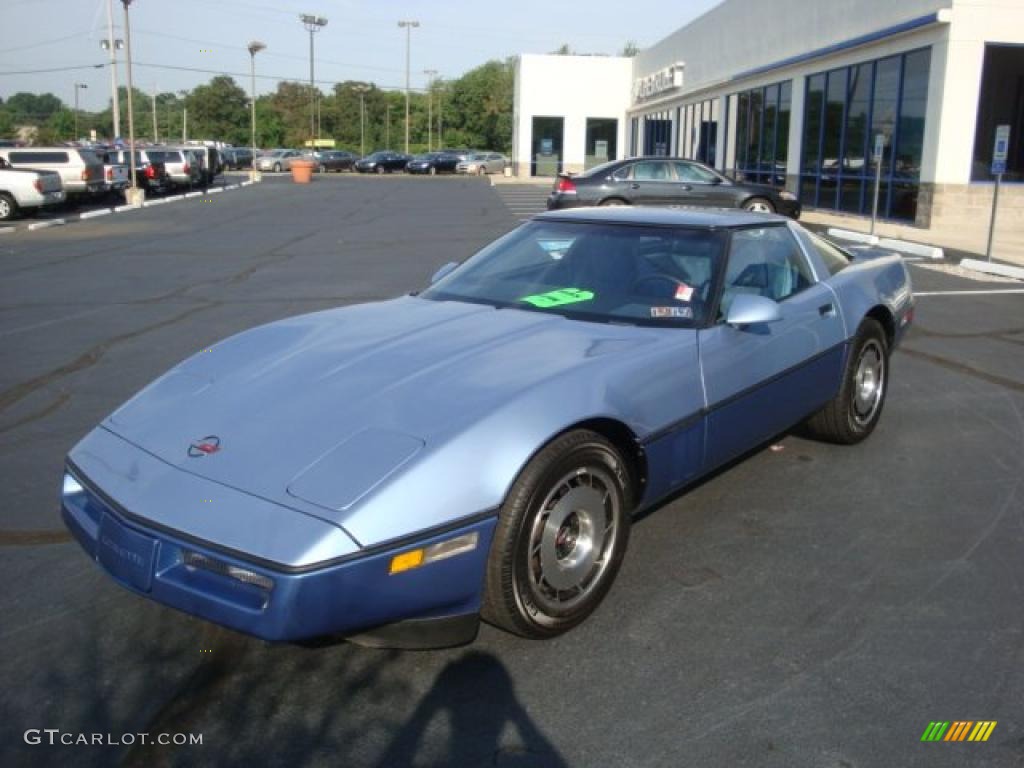 1985 Corvette Coupe - Light Blue Metallic / Medium Blue photo #7