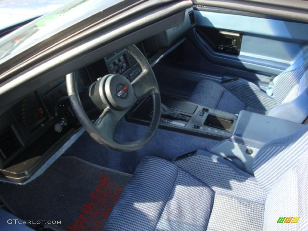 1985 Corvette Coupe - Light Blue Metallic / Medium Blue photo #14