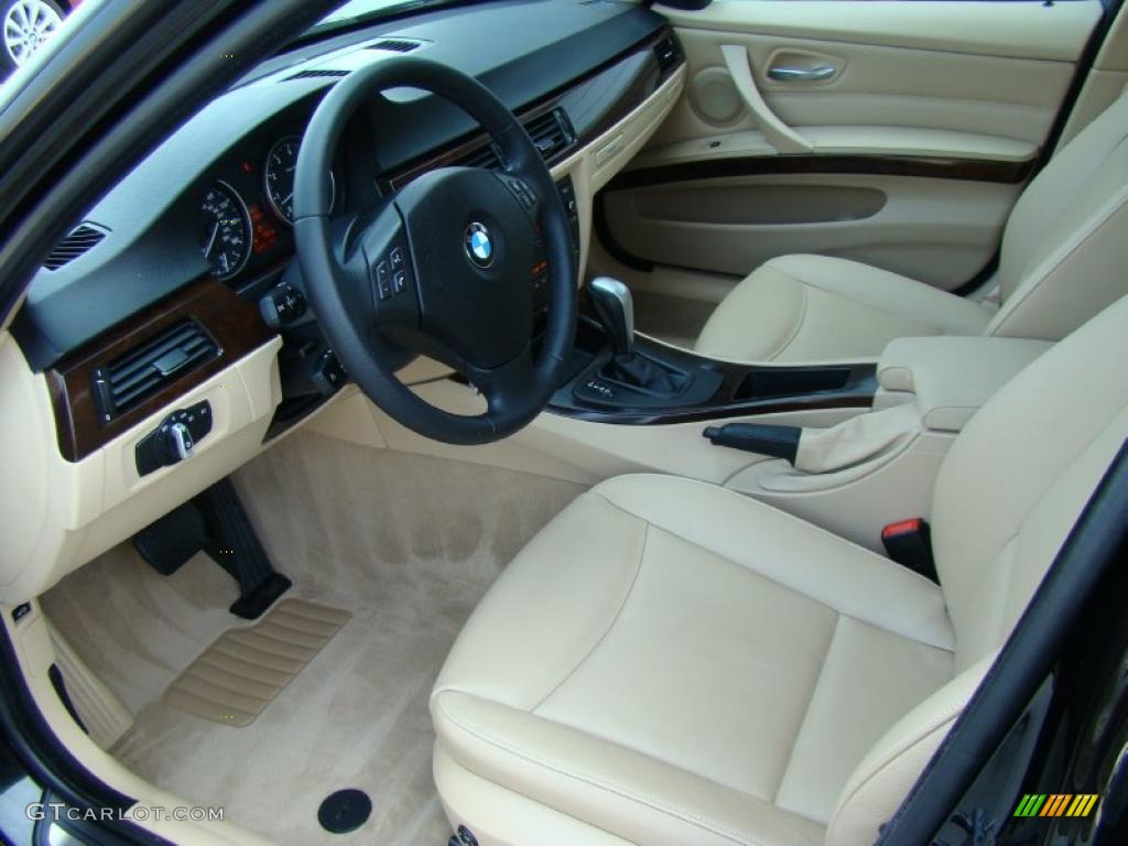 2010 3 Series 328i xDrive Sedan - Jet Black / Beige photo #10