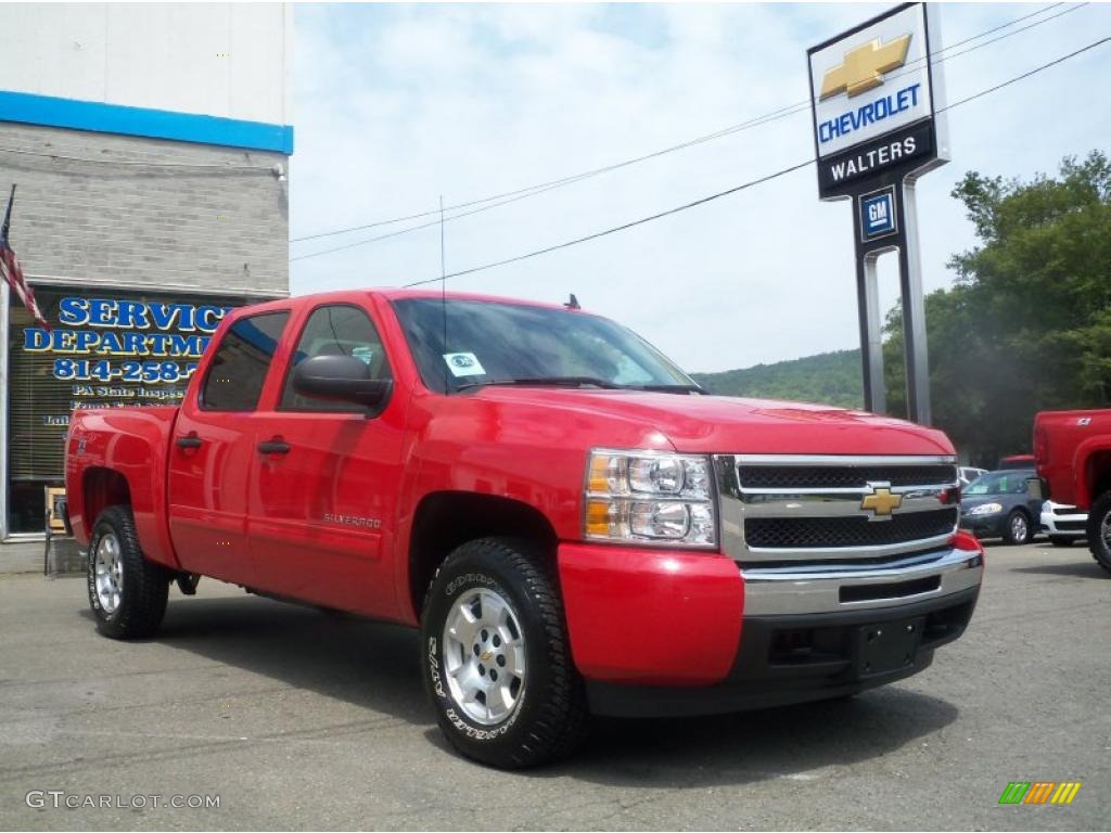 2010 Silverado 1500 LT Crew Cab 4x4 - Victory Red / Ebony photo #3