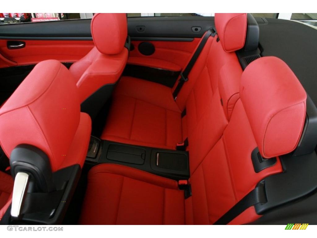 2007 3 Series 335i Convertible - Jet Black / Coral Red/Black photo #4