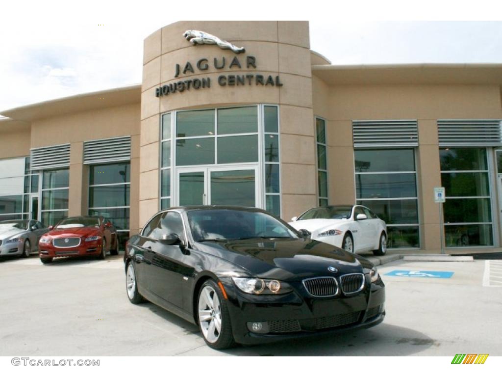 2007 3 Series 335i Convertible - Jet Black / Coral Red/Black photo #6